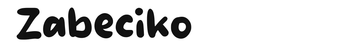 Zabeciko original font preview