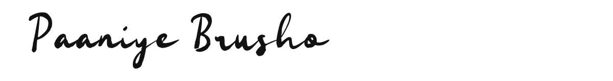 Paaniye Brusho original font preview