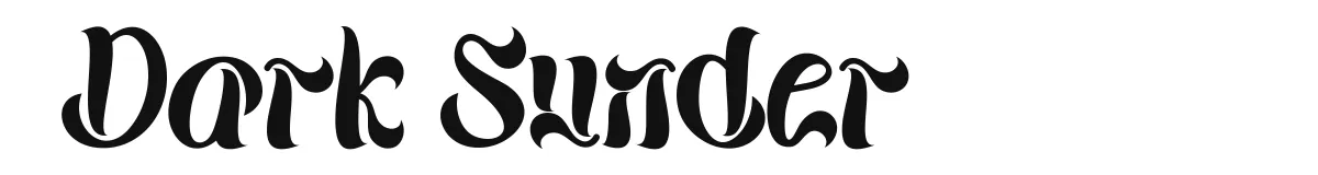Dark Sunder original font preview