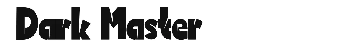 Dark Master original font preview