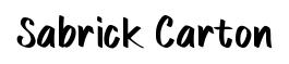 Sabrick Carton original font preview
