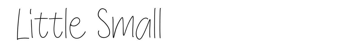 Little Small original font preview