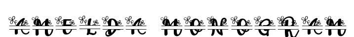 Amelda Monogram font preview