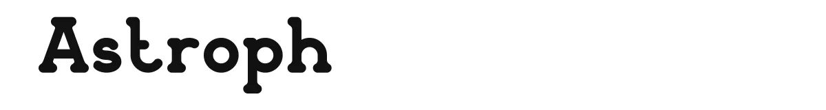 Astroph original font preview