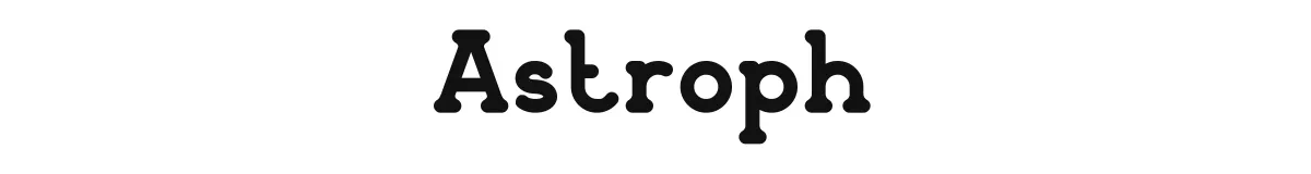 Astroph font preview