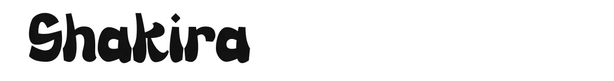 Shakira original font preview
