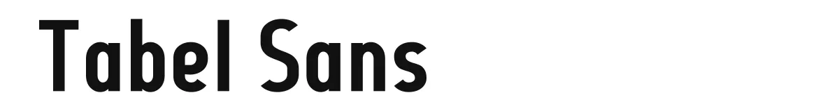 Tabel Sans original font preview