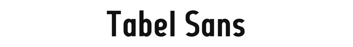 Tabel Sans font preview