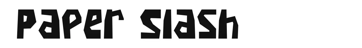 Paper Slash font preview
