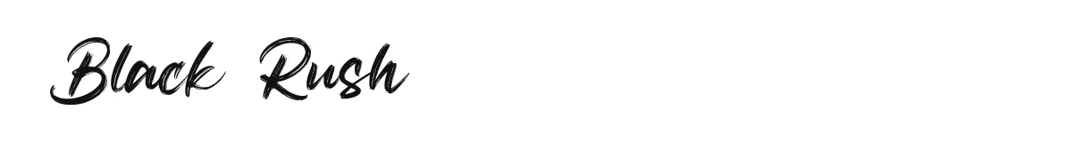 Black Rush original font preview