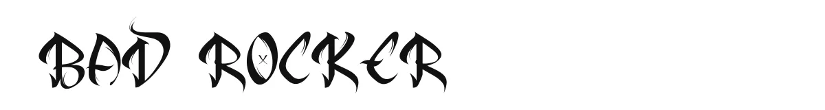 Bad Rocker original font preview