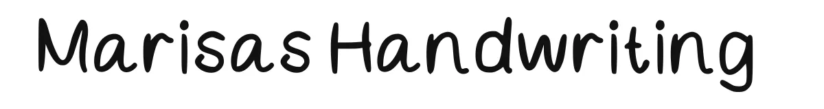 Marisas Handwriting font preview