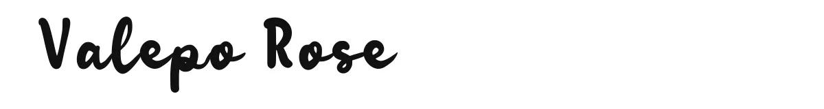 Valepo Rose original font preview