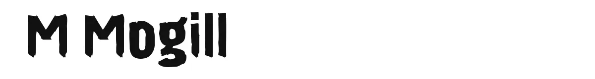 M Mogill original font preview