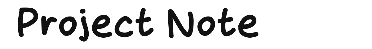 Project Note original font preview