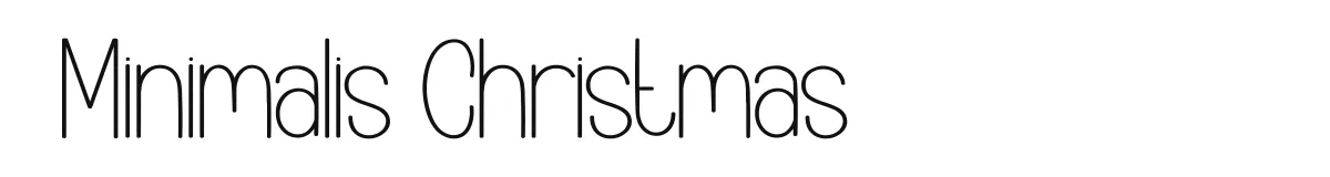 Minimalis Christmas font preview