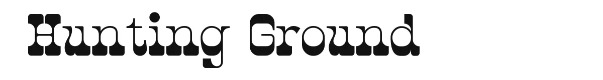 Hunting Ground font preview