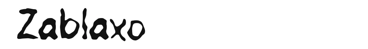 Zablaxo original font preview