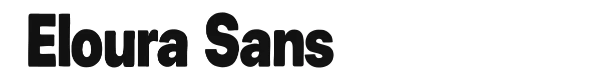 Eloura Sans original font preview