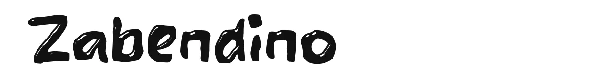 Zabendino original font preview