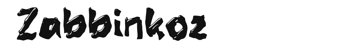 Zabbinkoz original font preview