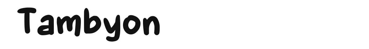 Tambyon original font preview