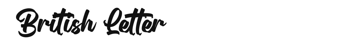 British Letter font preview