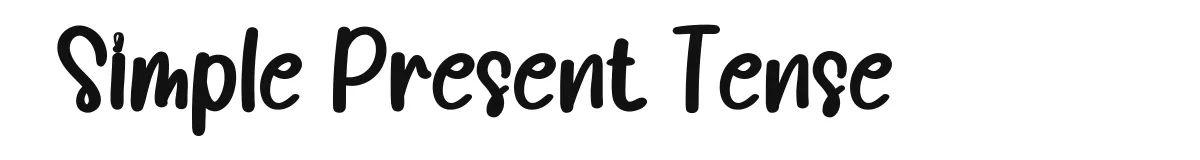 Simple Present Tense font preview