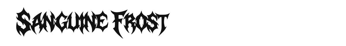 Sanguine Frost font preview