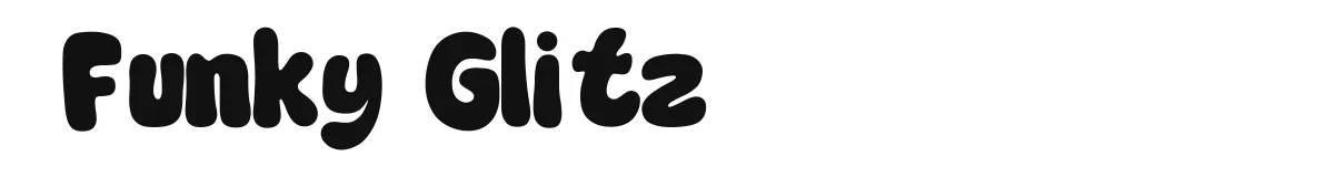 Funky Glitz font preview