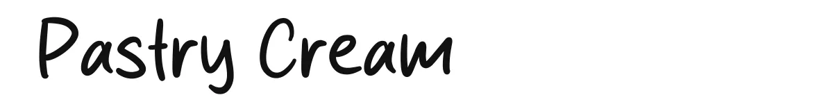 Pastry Cream original font preview