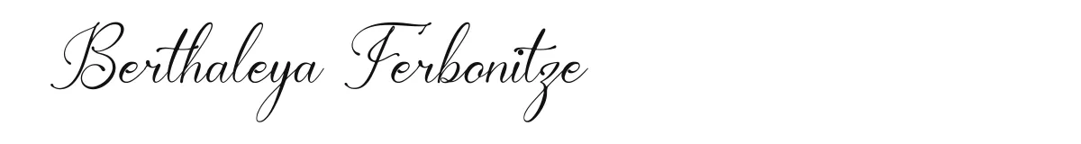 Berthaleya Ferbonitze original font preview