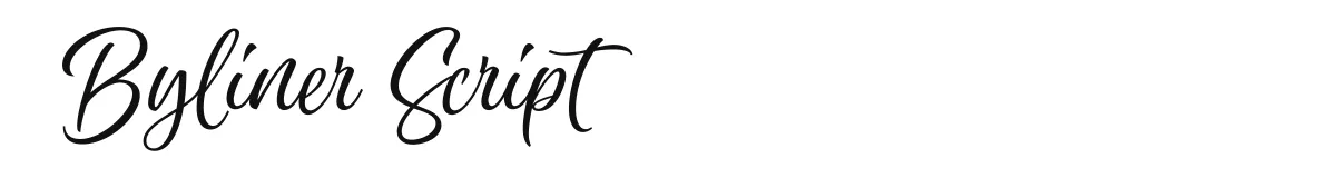 Byliner Script original font preview
