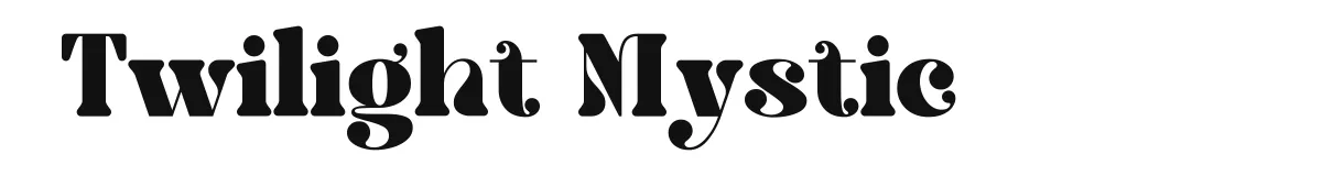 Twilight Mystic font preview