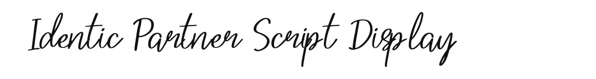 Identic Partner Script Display font preview