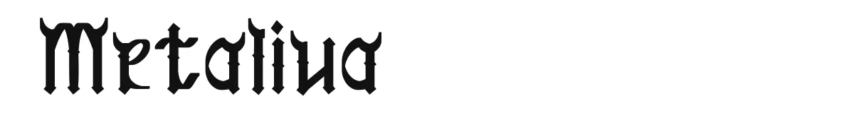 Metaliva original font preview
