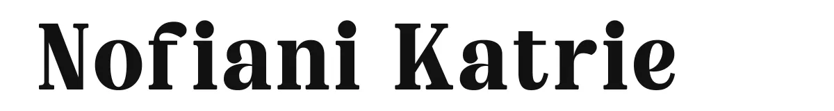 Nofiani Katrie font preview