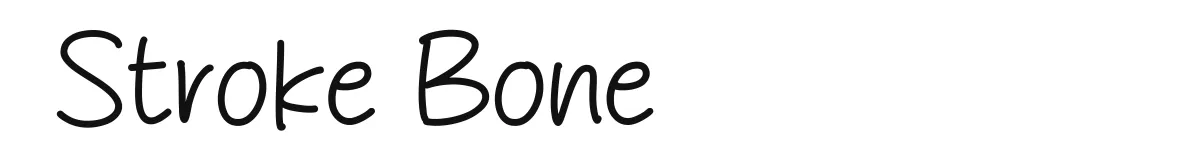 Stroke Bone font preview