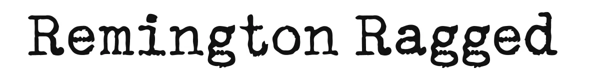 Remington Ragged original font preview