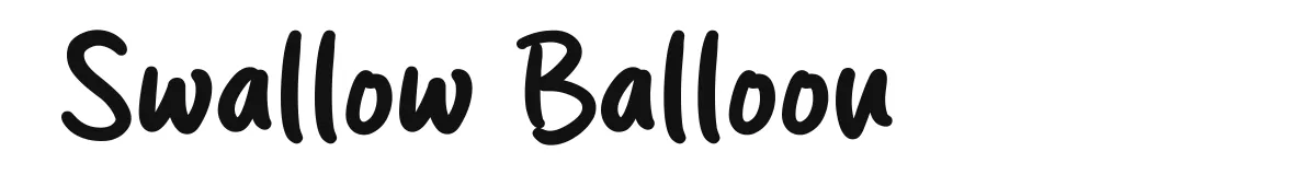 Swallow Balloon font preview