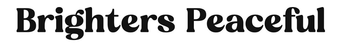 Brighters Peaceful original font preview