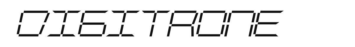 Digitrone Italic preview
