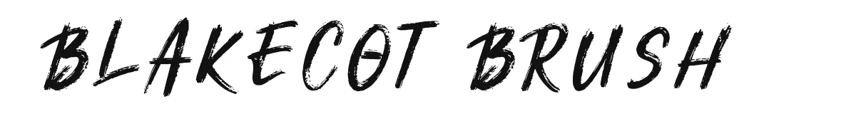 Blakecot Brush font preview