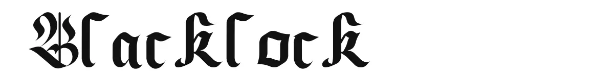Blacklock original font preview