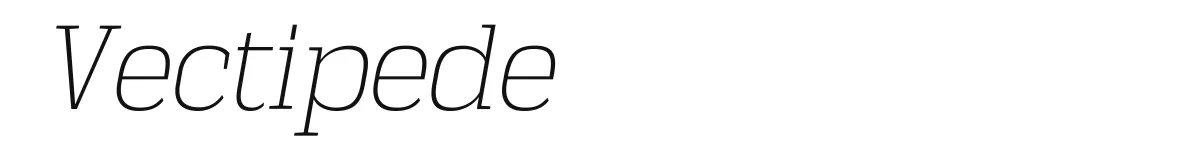 Vectipede font preview