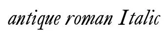 antique roman Italic