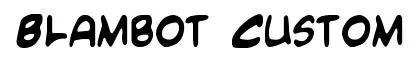 Blambot Custom original font preview