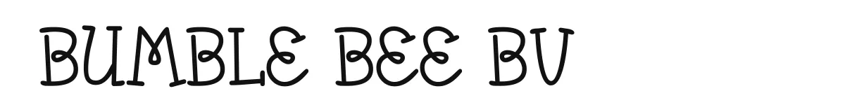 Bumble Bee BV original font preview
