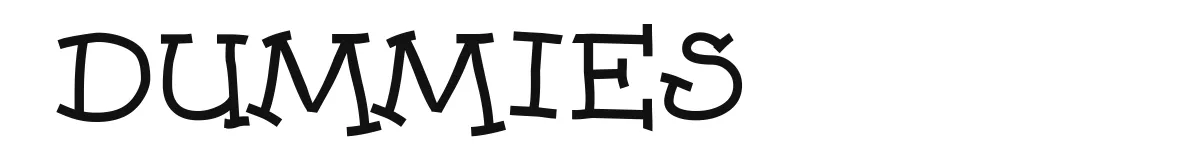 Dummies original font preview