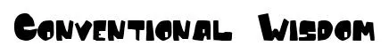 Conventional Wisdom original font preview